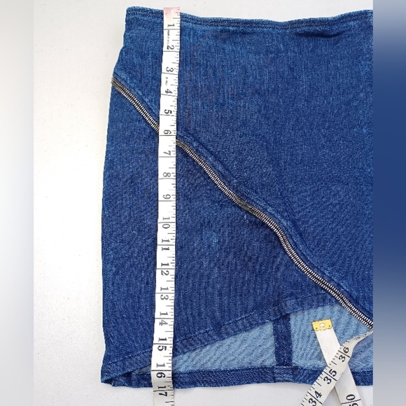 RTA Denim Zipper Sz S Mini Skirt - Picture 14 of 16